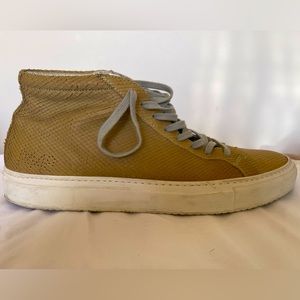Hardly worn P448 mid-top sneakers, Khaki